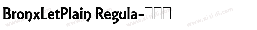 BronxLetPlain Regula字体转换
